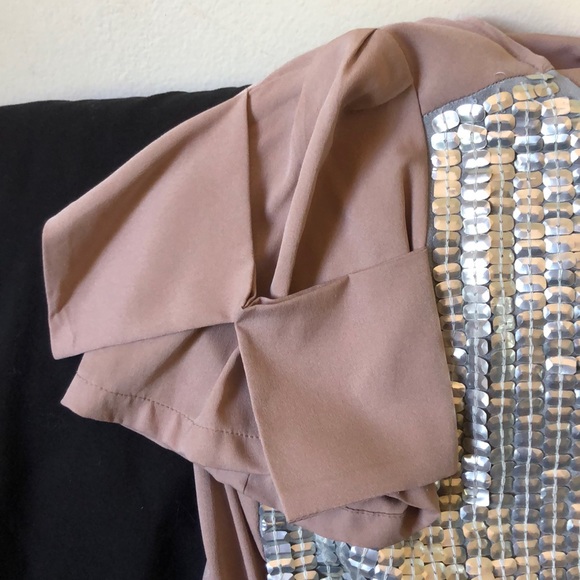 Reiss Silver Sequin & Mauve Blouse - Picture 9 of 9